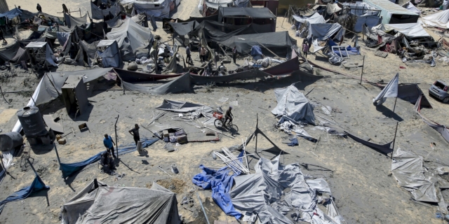 Ισραηλινή επίθεση σε καταυλισμό εκτοπισμένων στη Γάζα. Εικόνα αρχείου