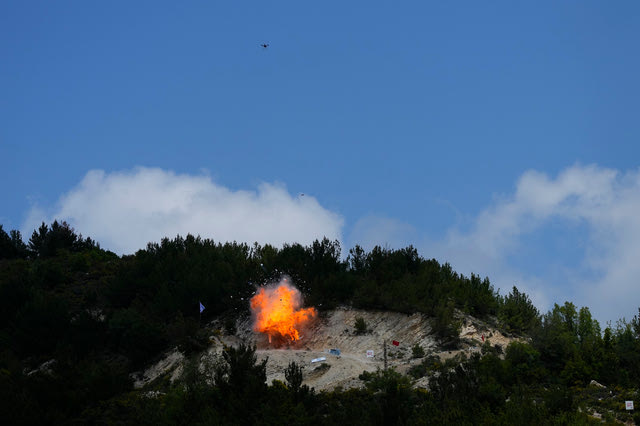 Έκρηξη από επίθεση με drone. Εικόνα αρχείου