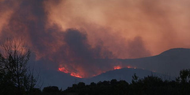 Καβάλα: Μαίνεται για έκτη μέρα η φωτιά στο Παγγαίο