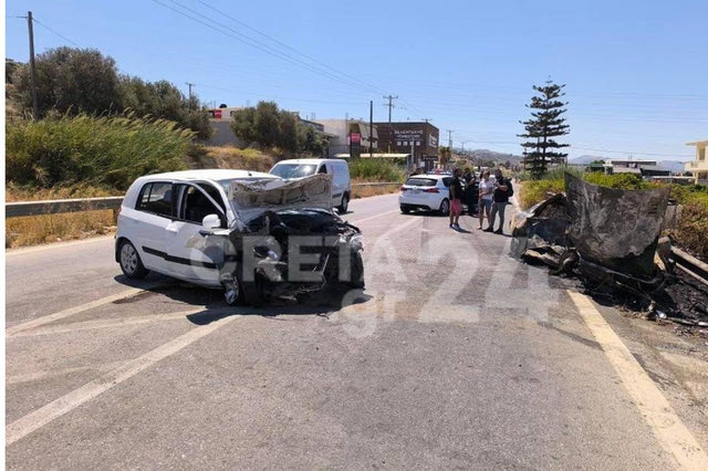 Σοκαριστικό τροχαίο στην Κρήτη: Στο νοσοκομείο 25χρονος με πολλαπλά τραύματα και εγκαύματα