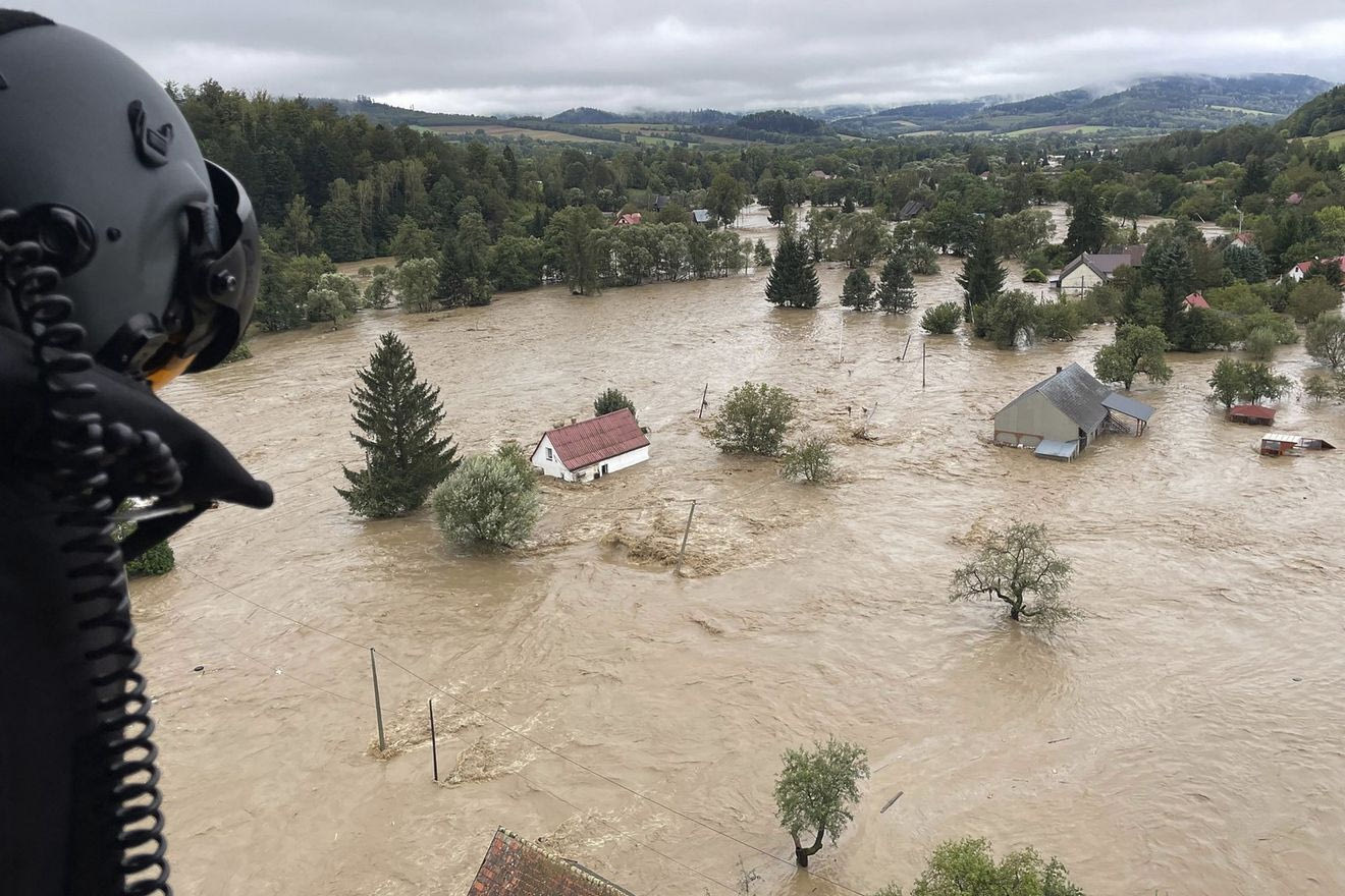 Πλημμυρισμένη περιοχή στην Πολωνία από την κακοκαιρία Boris