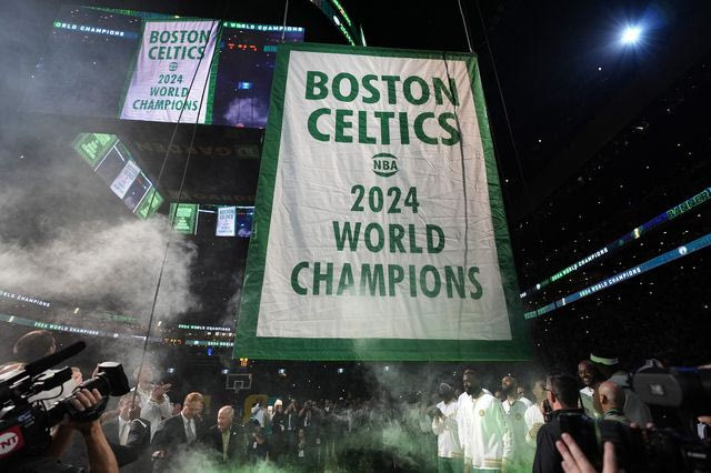 Boston Celtics 2024 World Championship banner