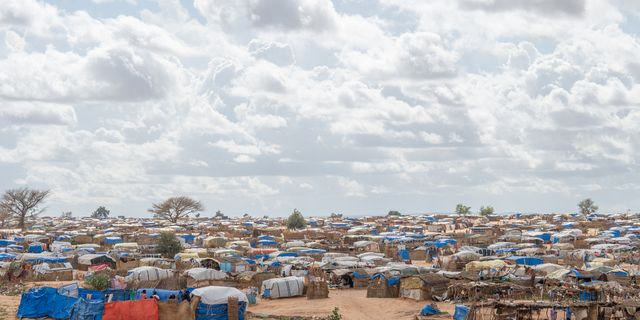 Όψη του καταυλισμού διέλευσης Adré, Chad