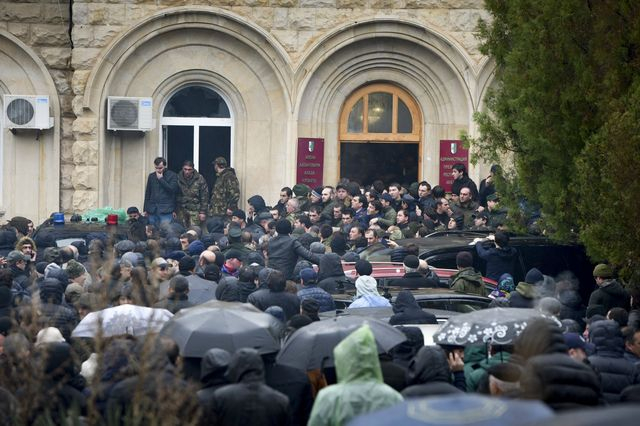 Τα γραφεία του προέδρου της Αμπχαζίας Ραούλ Χαντζίμπα στην πόλη Σουχούμι, στην αποσχισθείσα από τη Γεωργία επαρχία της Αμπχαζίας