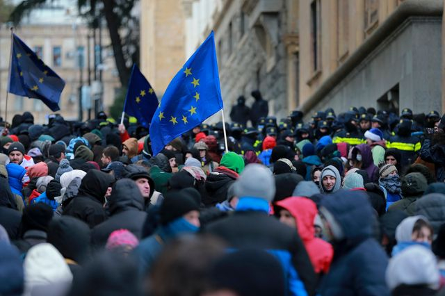 Αντικυβερνητική διαδήλωση στη Γεωργία