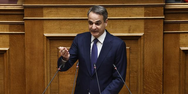 Ο Κυριάκος Μητσοτάκης στη Βουλή