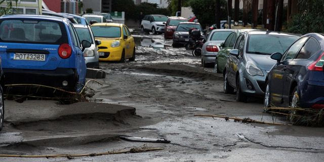 Καταστροφές στην Ρόδο από την κακοκαιρία "Bora"