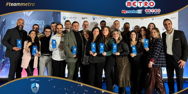 10 διακρίσεις για τα e-shop των METRO Cash & Carry και My market στα e-volution Awards 2025