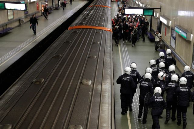 Αστυνομία στο Μετρό Βρυξελλών (φωτπγραφία αρχείου)