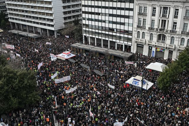 Μεγαλειώδης συγκέντρωση για τα Τέμπη