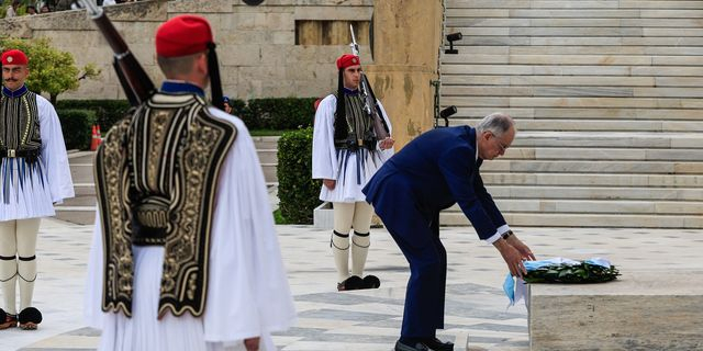 Κατάθεση στεφάνου στο Μνημείο Αγνώστου Στρατιώτη από τον Πρόεδρο της Ελληνικής Δημοκρατίας Κώστα Τασούλα για την εθνική επέτειο της 25ης Μαρτίου 1821, Τρίτη 25 Μαρτίου 2025.